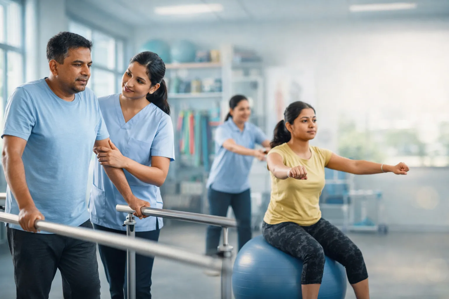Patient undergoing advanced neuro rehabilitation at SPARC Physio
